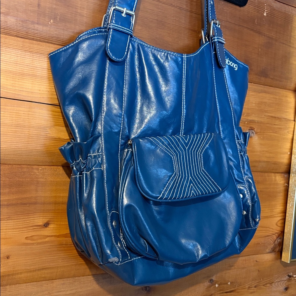 Y2K Faux Blue Leather Billabong Purse